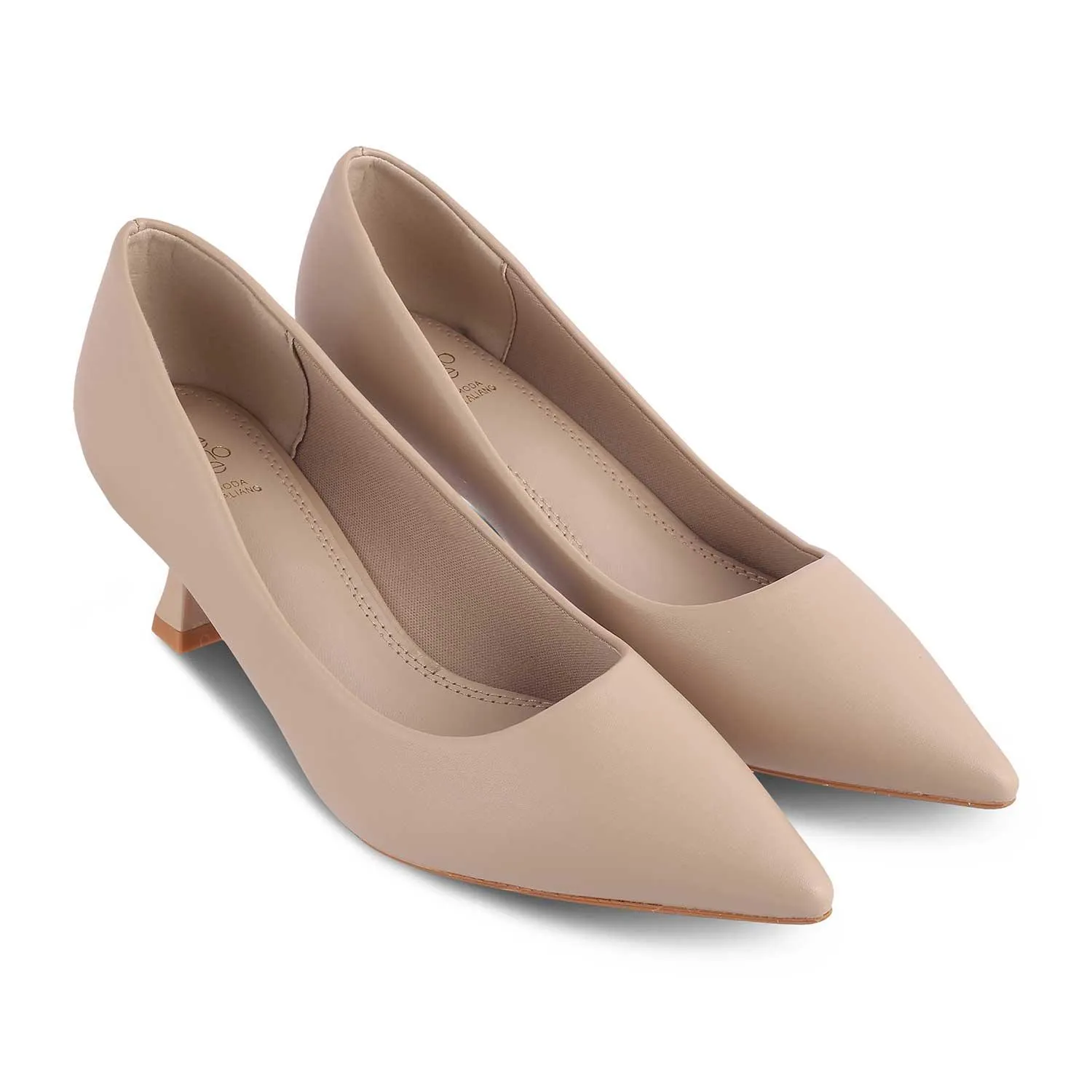 The Bre Beige Women's Dress Pumps Tresmode