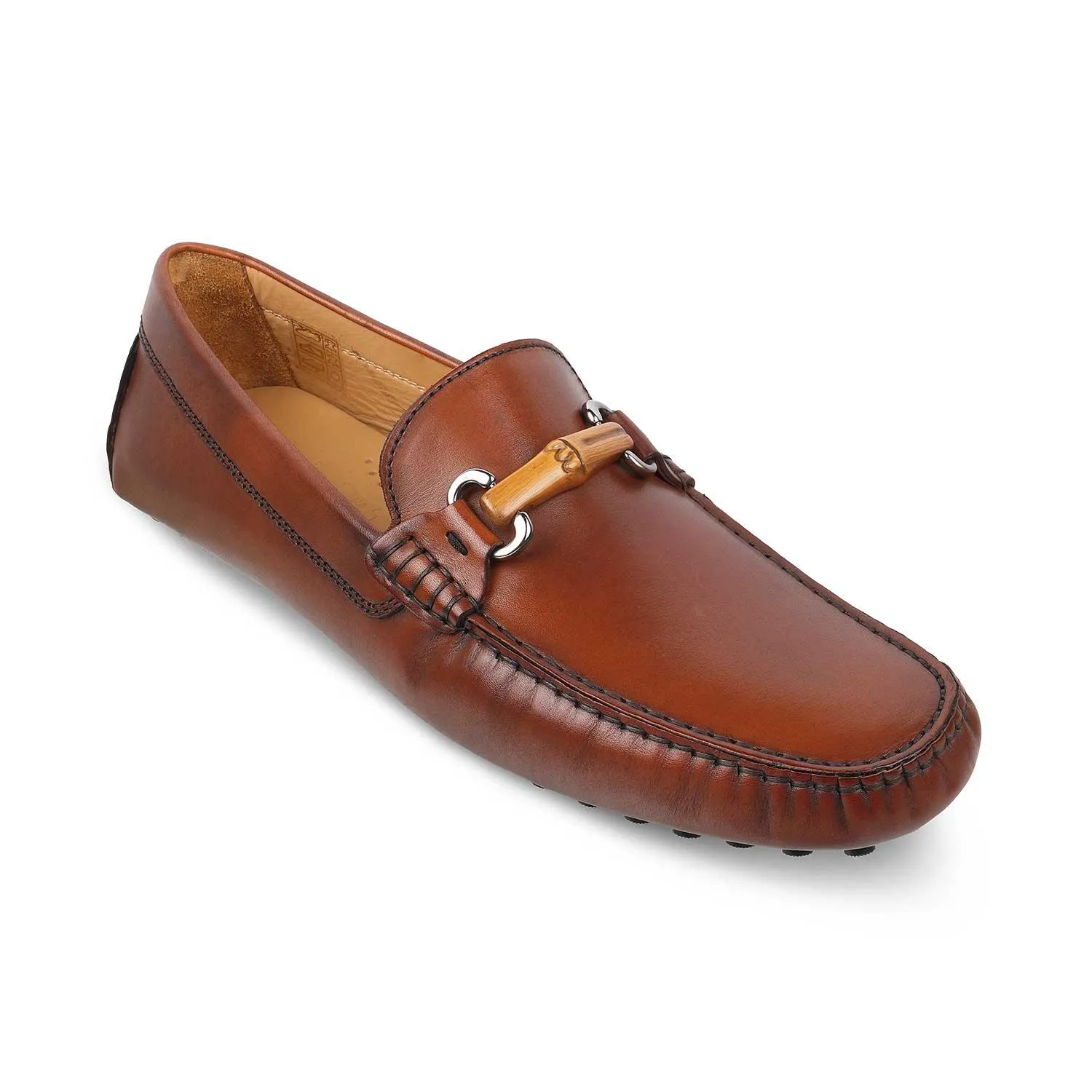 The Mirocleto Brown Men's Handcrafted Leather Driving Loafers Tresmode