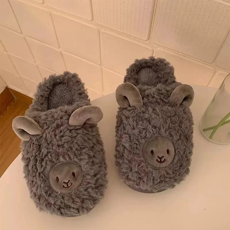 Warm Fuzzy Alpaca Llama Slippers