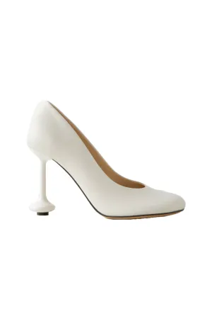 White Toy Leather Pumps