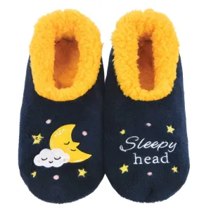 Women's Simply Pairables Cozy Snoozies® Navy Sleep Head with Moon and Cloud