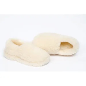 Yoko Full Ladies Natural Wool Slippers